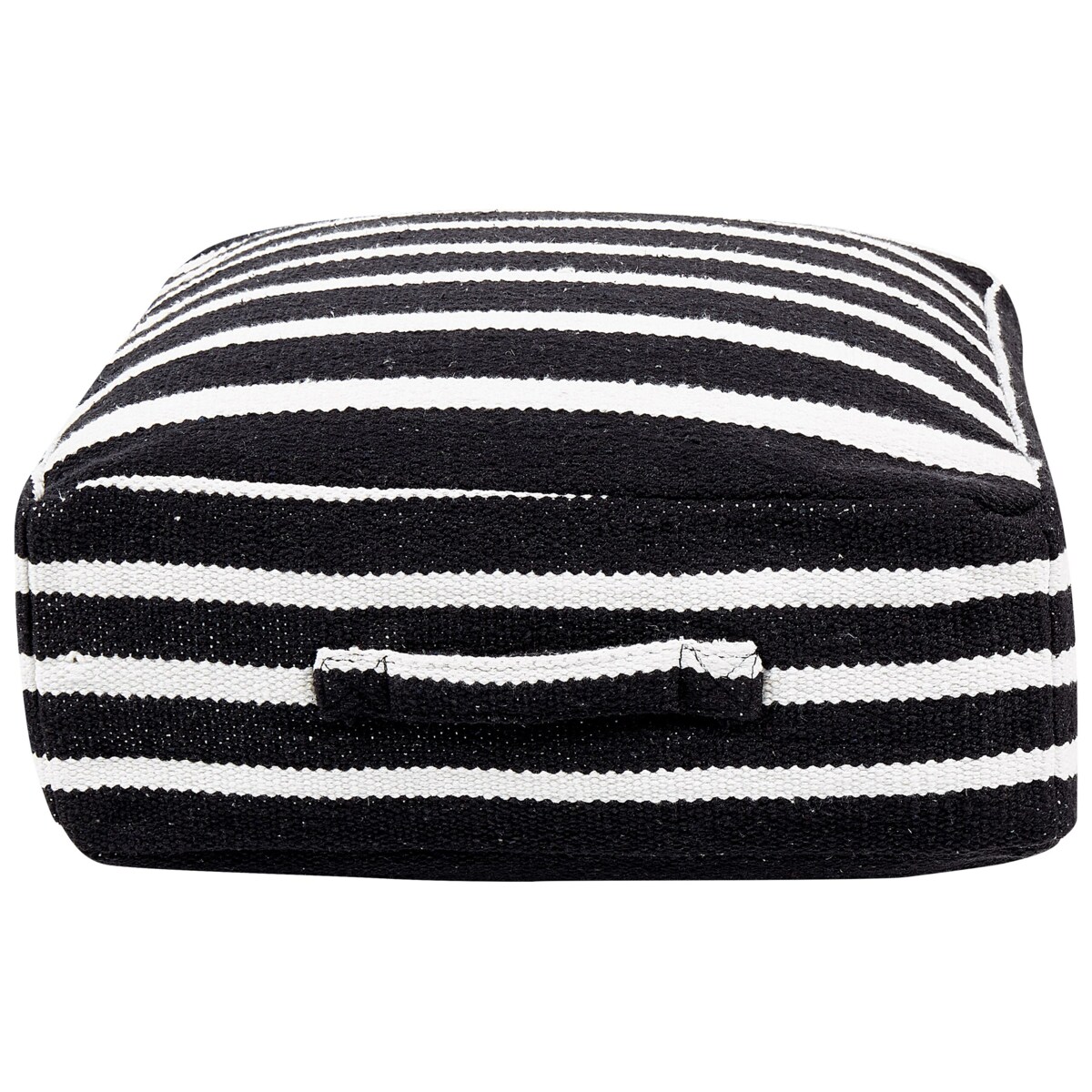 Poduszka podłogowa bawełniana 50 x 50 x 20 cm czarno-biała SETTAT