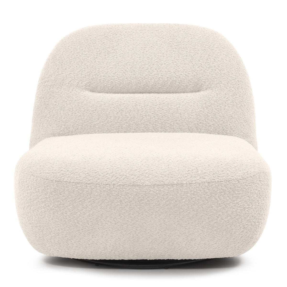 Fotel obrotowy bouclé kremowy Eroni