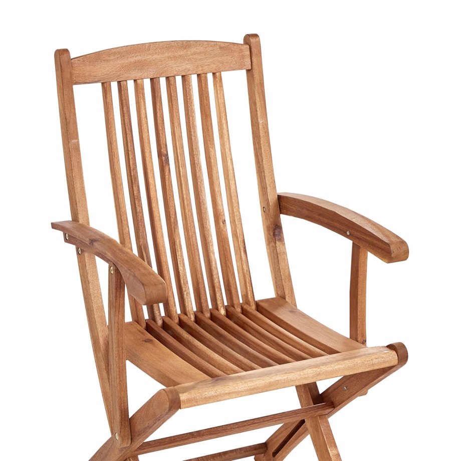 Zestaw 2 krzeseł ogrodowych z poduszkami MAUI PREMIUM Drewno akacjowe Szary