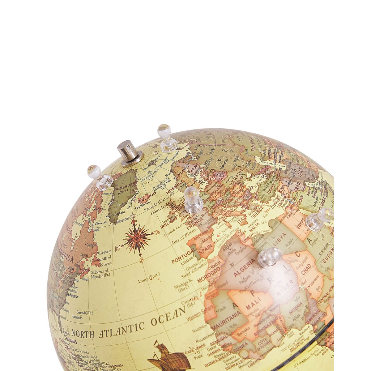 Globus z magnesami 29 cm żółty CARTIER