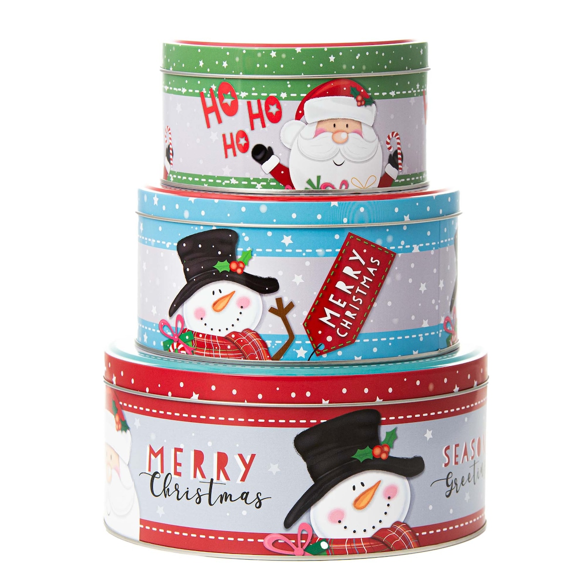 Puszka Na Pierniki Ciastka Świąteczna 20/16,5/13,5 Cm Na Herbatę Cukierki Zestaw 3 Szt