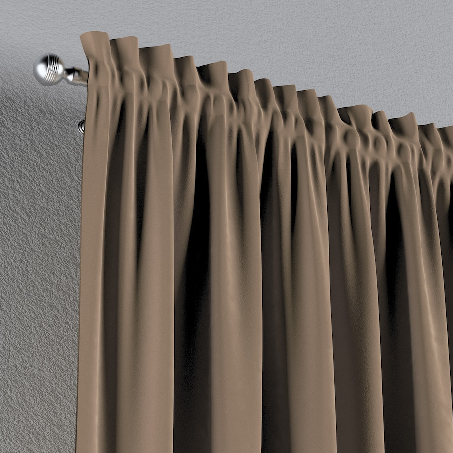 Zasłona na kanale z grzywką 1 szt. 130x245 beżowy