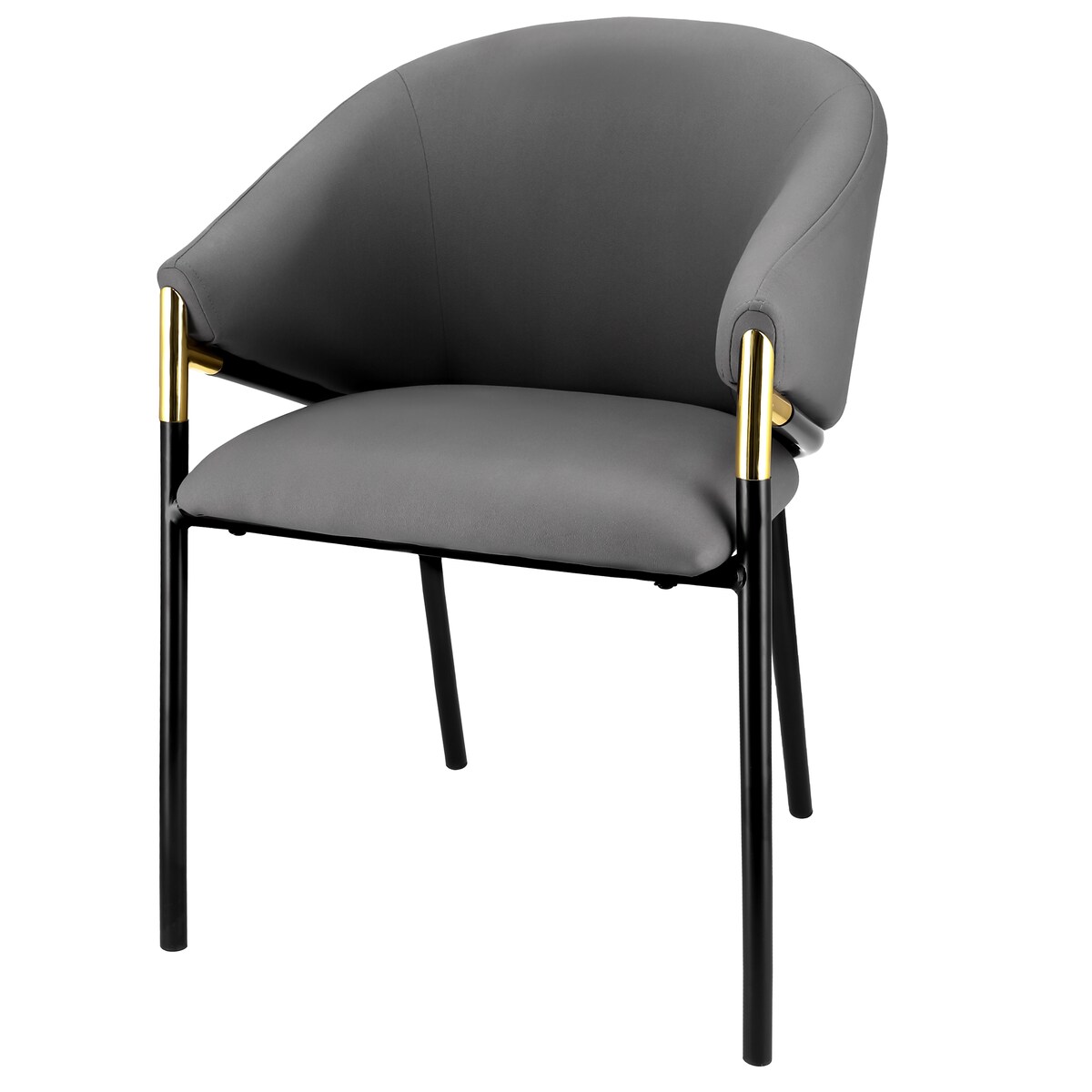 Krzesło welurowe eleganckie AMBER szare