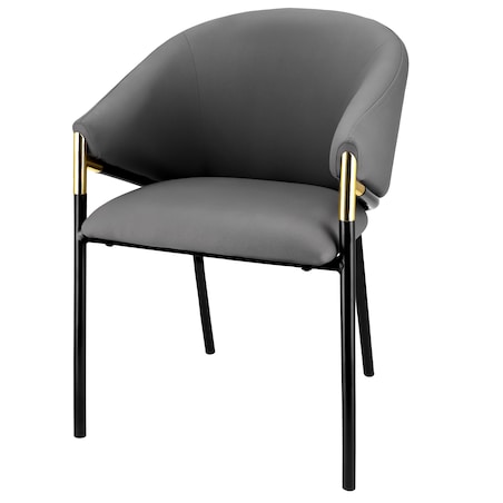 Krzesło welurowe eleganckie AMBER szare