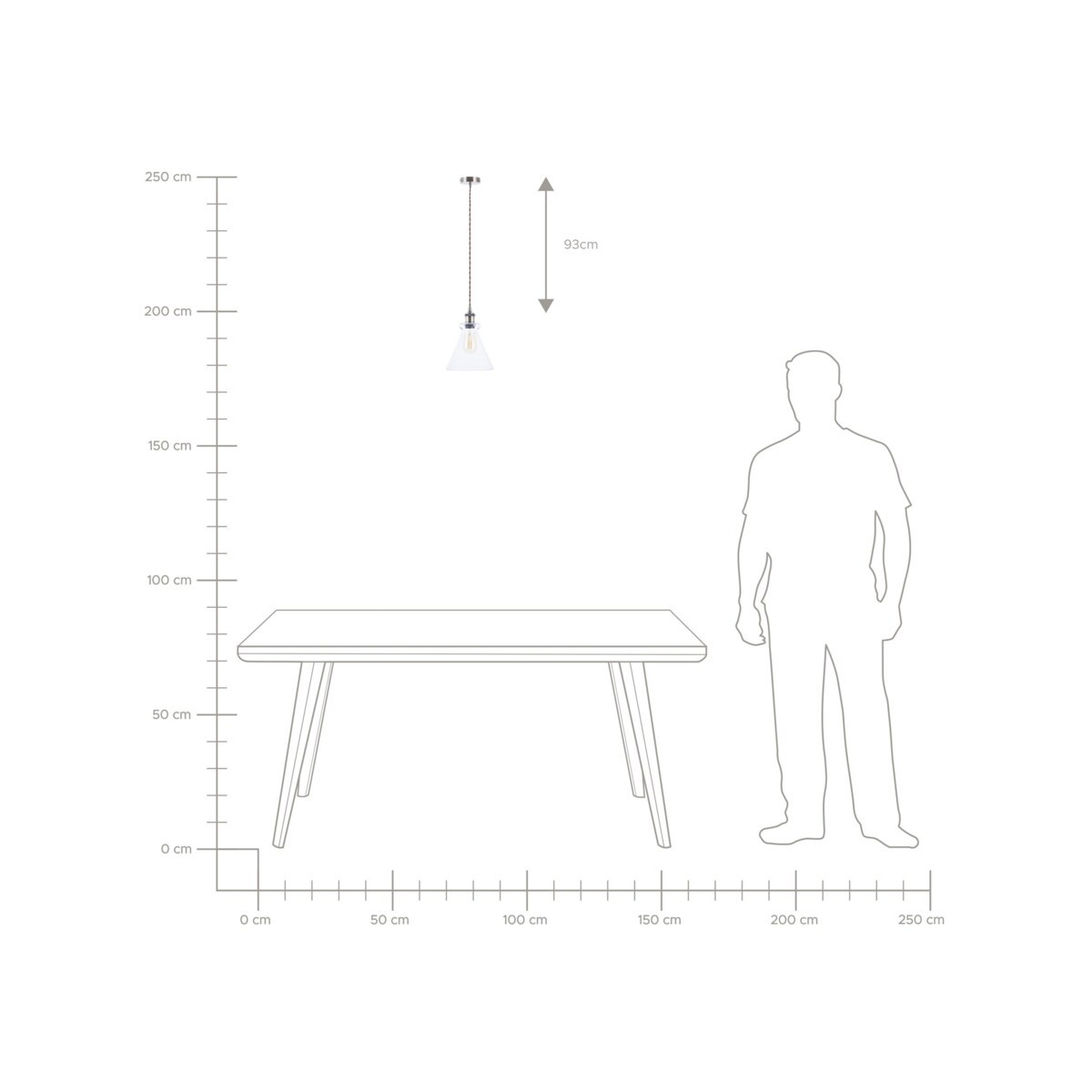 Lampa wisząca szklana BERGANTES
