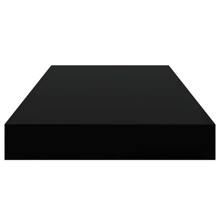 vidaXL Półki ścienne, 4 szt., czarne, 50x23x3,8 cm, MDF