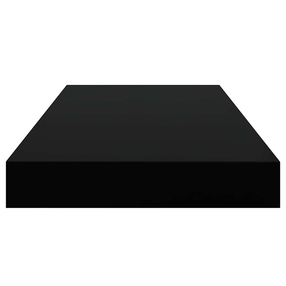 vidaXL Półki ścienne, 4 szt., czarne, 50x23x3,8 cm, MDF
