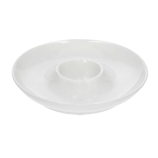Zestaw 6 talerzyków do jajek Uova - Biały, 12 cm