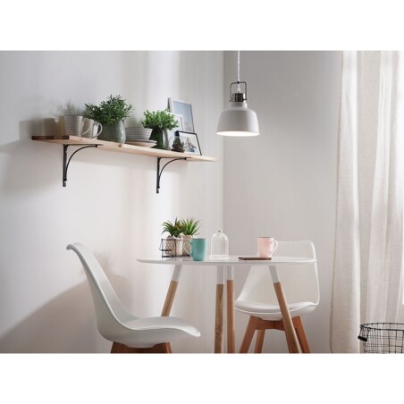 Lampa wisząca metalowa biała NARMADA