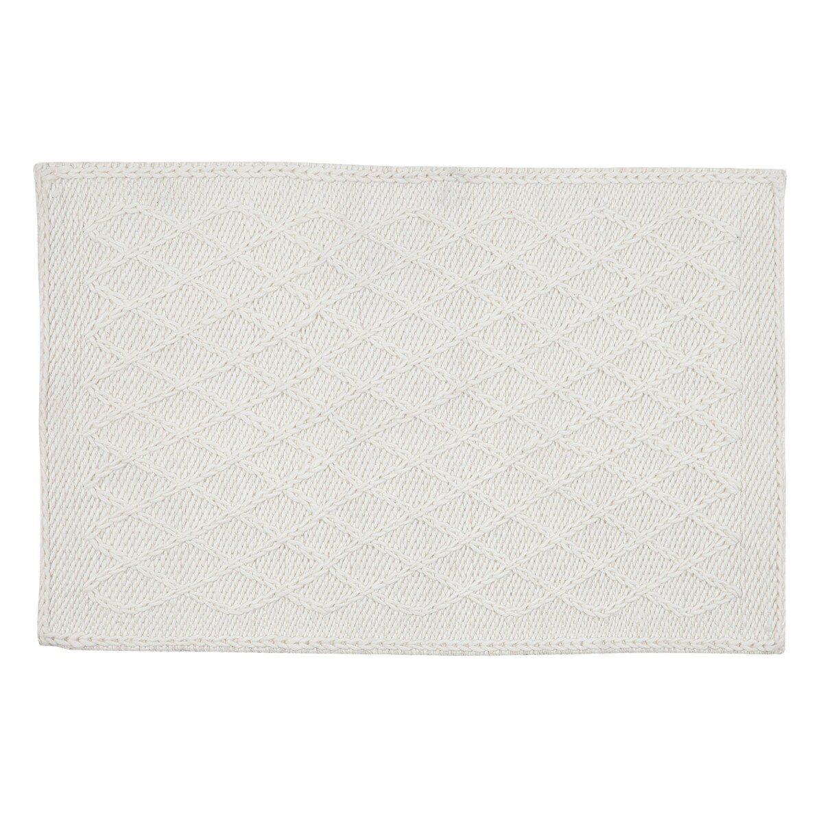 Dywan wełniany 60 x 90 cm złamana biel ERZIN