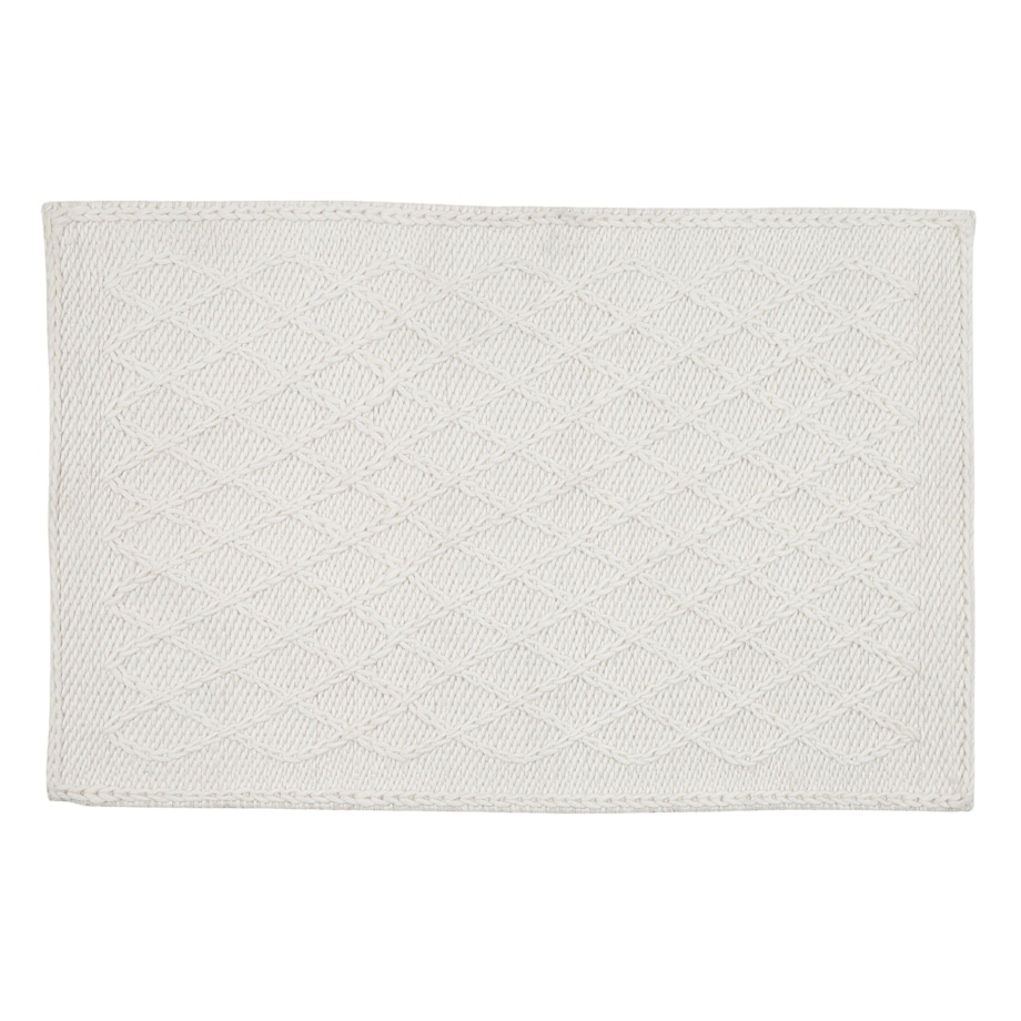 Dywan wełniany 60 x 90 cm złamana biel ERZIN