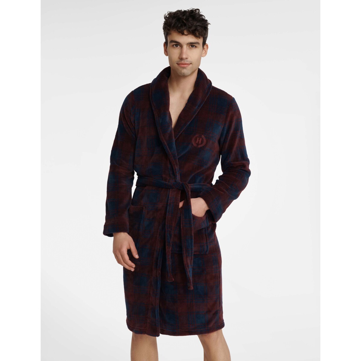 Szlafrok Undergo 40985-83X Bordowy Bordowy, M