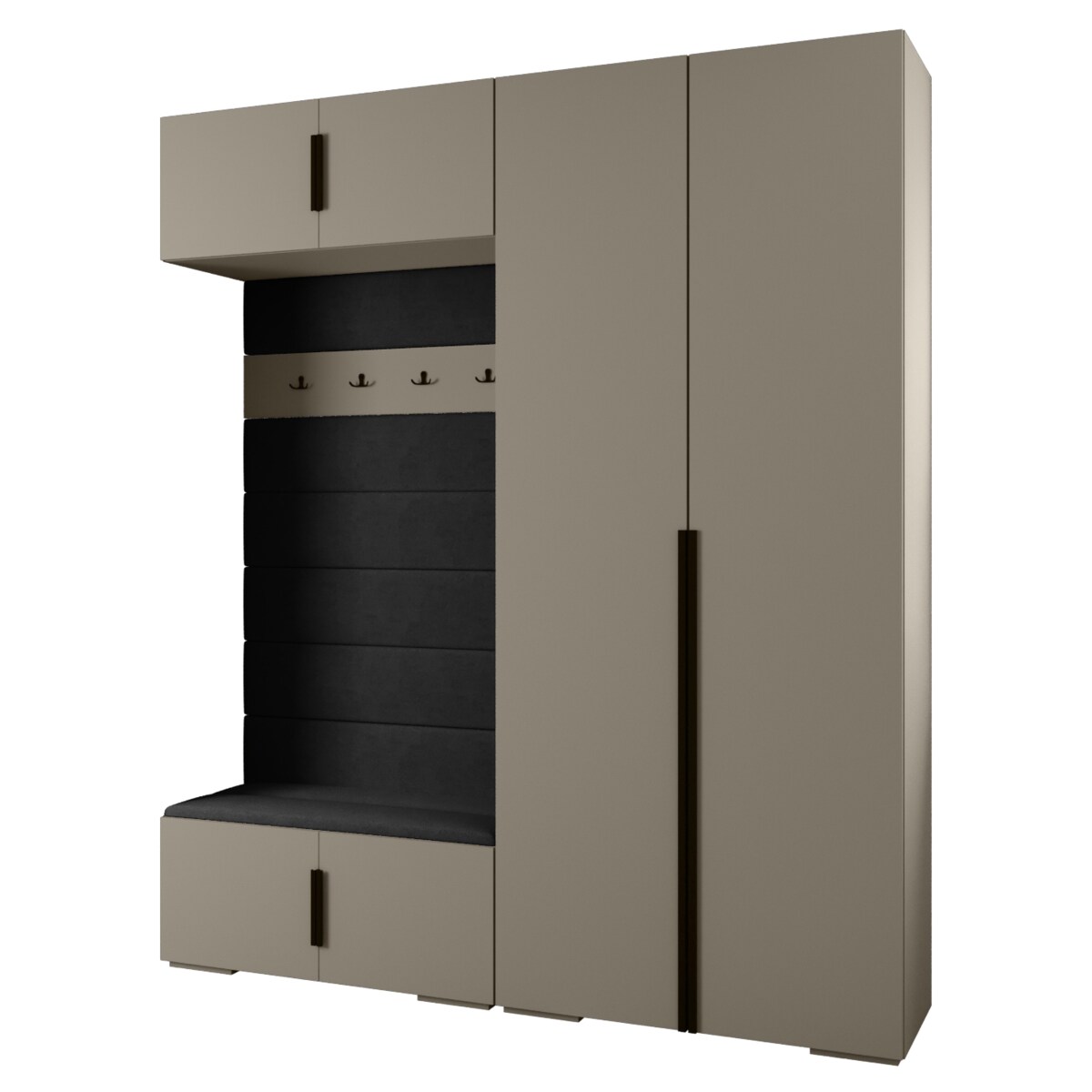 Garderoba do przedpokoju INOVA 1 Z18 kaszmir+czarny+manila18