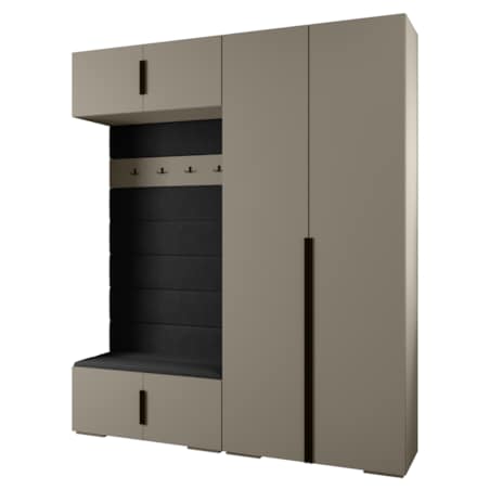 Garderoba do przedpokoju INOVA 1 Z18 kaszmir+czarny+manila18