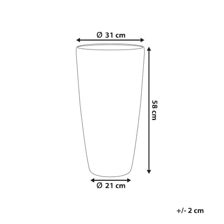Donica ABDERA 31 cm Szary