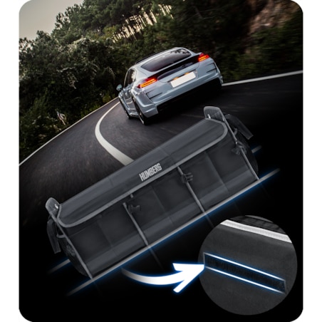Organizer torba do bagażnika samochodu auta kufer usztywniony skrzynia na rzepy Humberg