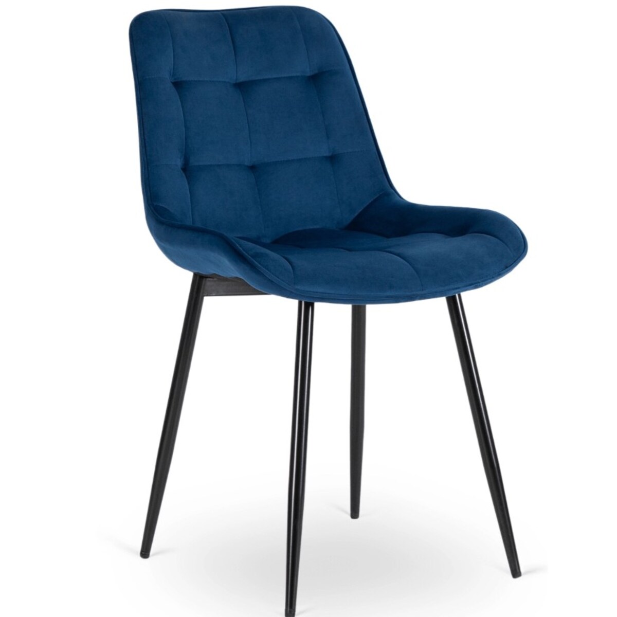 Krzesło Tapicerowane Welurowe Do Salonu Jadalni Kuchenne Granatowe CHRIS