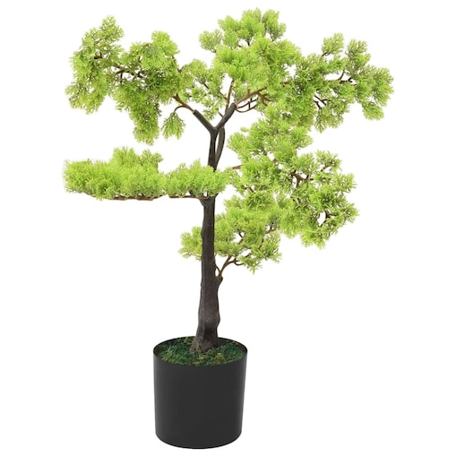 vidaXL Sztuczne bonsai z cyprysu, z doniczką, 60 cm, zielone