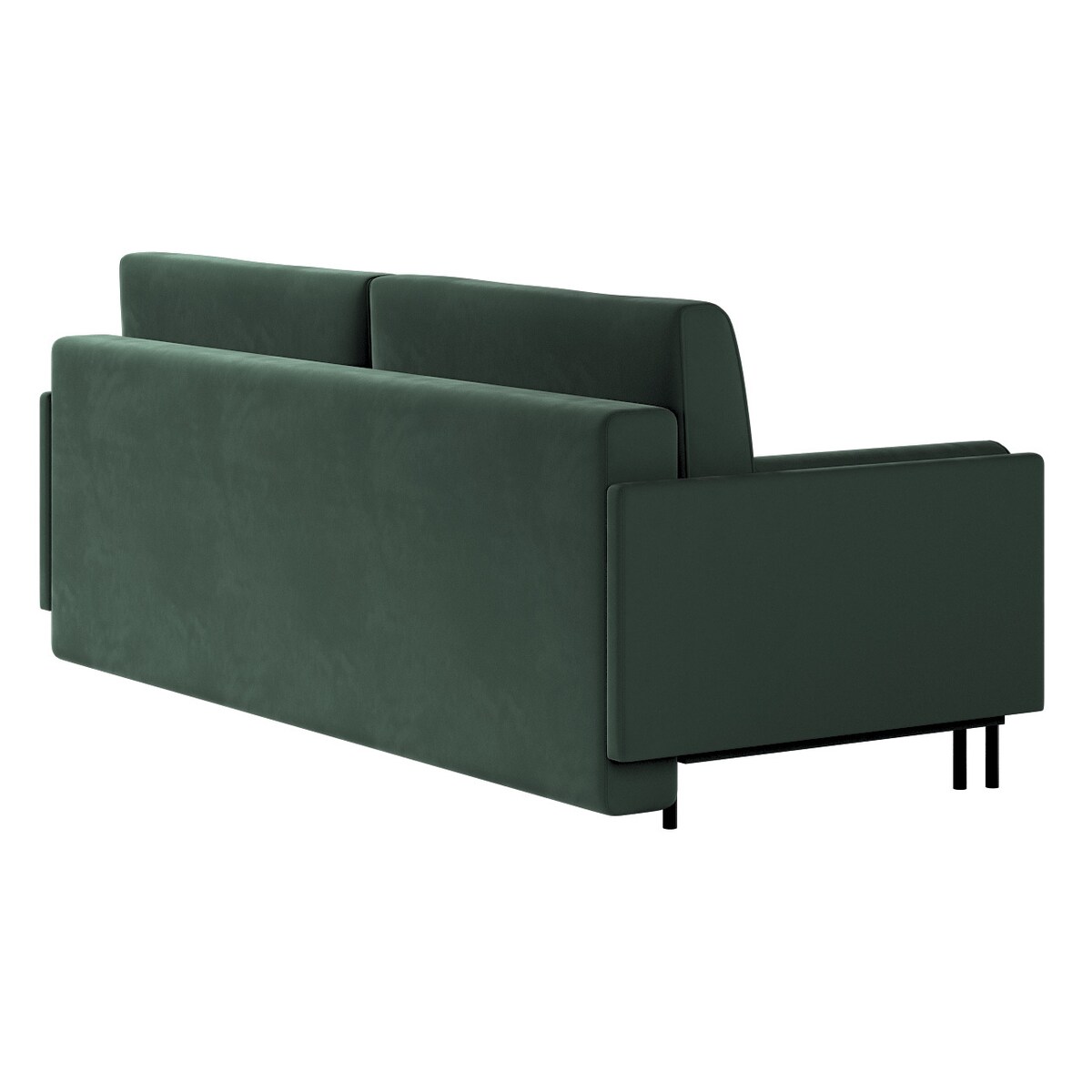 Sofa rozkładana Santana, ciemny zielony, 212 x 96 x 87 cm, Tkaniny tapicerskie - sofy