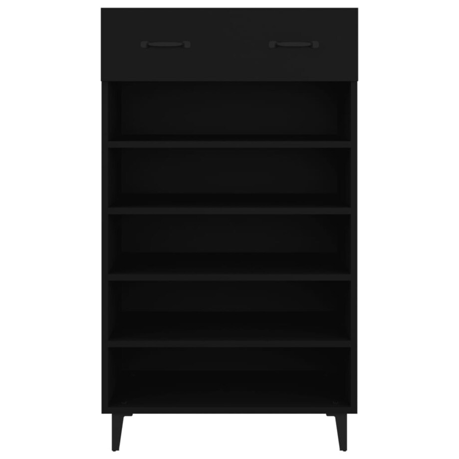 vidaXL Szafka na buty, czarna, 60x35x105 cm, materiał drewnopochodny