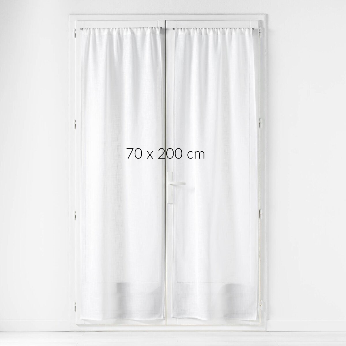 Zestaw dwóch firan z efektem lnu, CARLIN, 70 x 200 cm