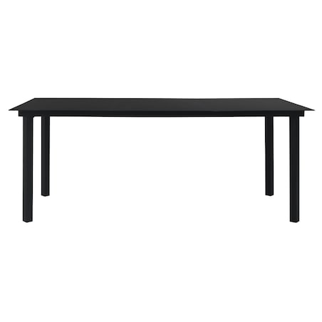 vidaXL 7-częściowy zestaw mebli ogrodowych, czarny, rattan PVC
