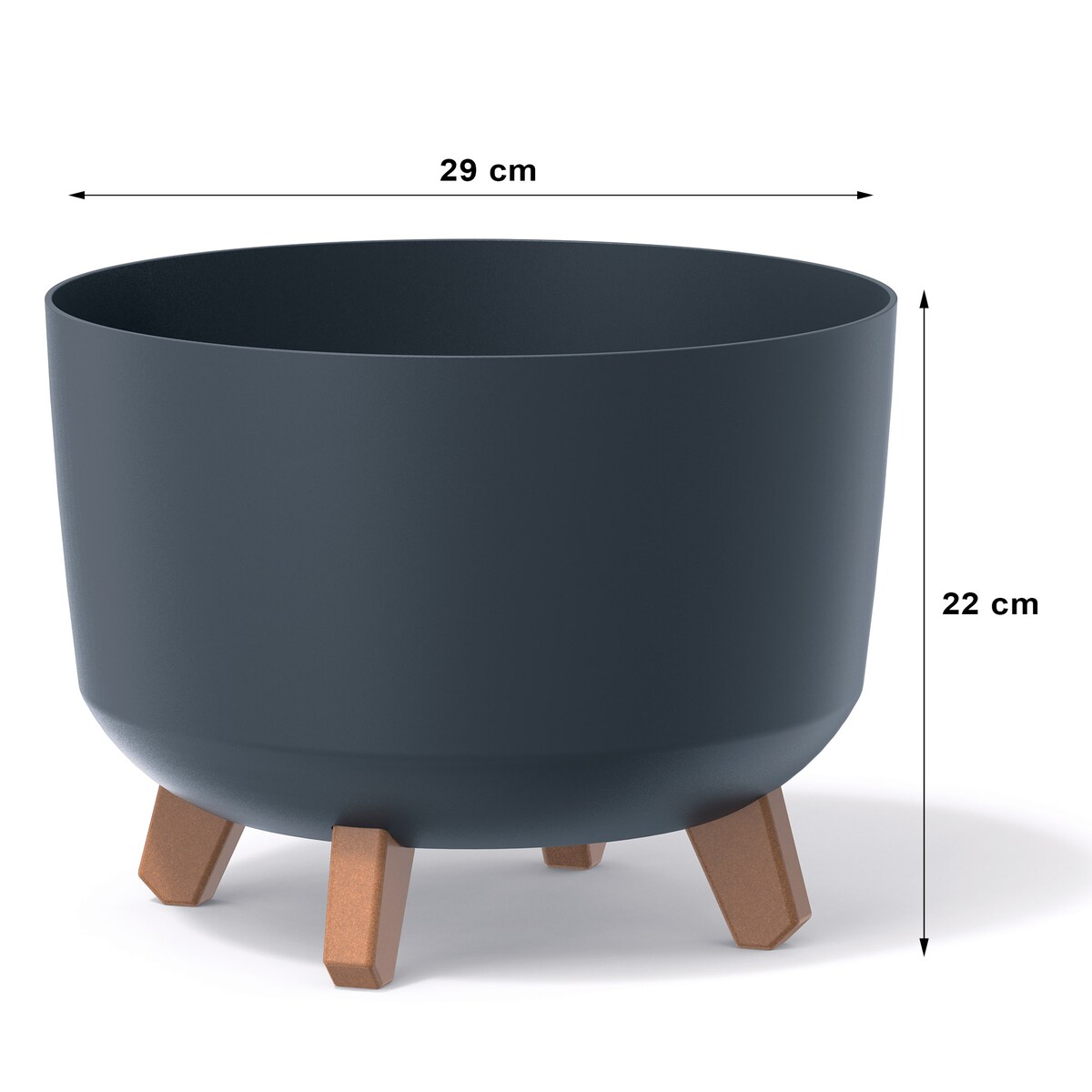 Donica Doniczka Misa Na Nóżkach Doniczka Antracyt 29 Cm Gracia Standard