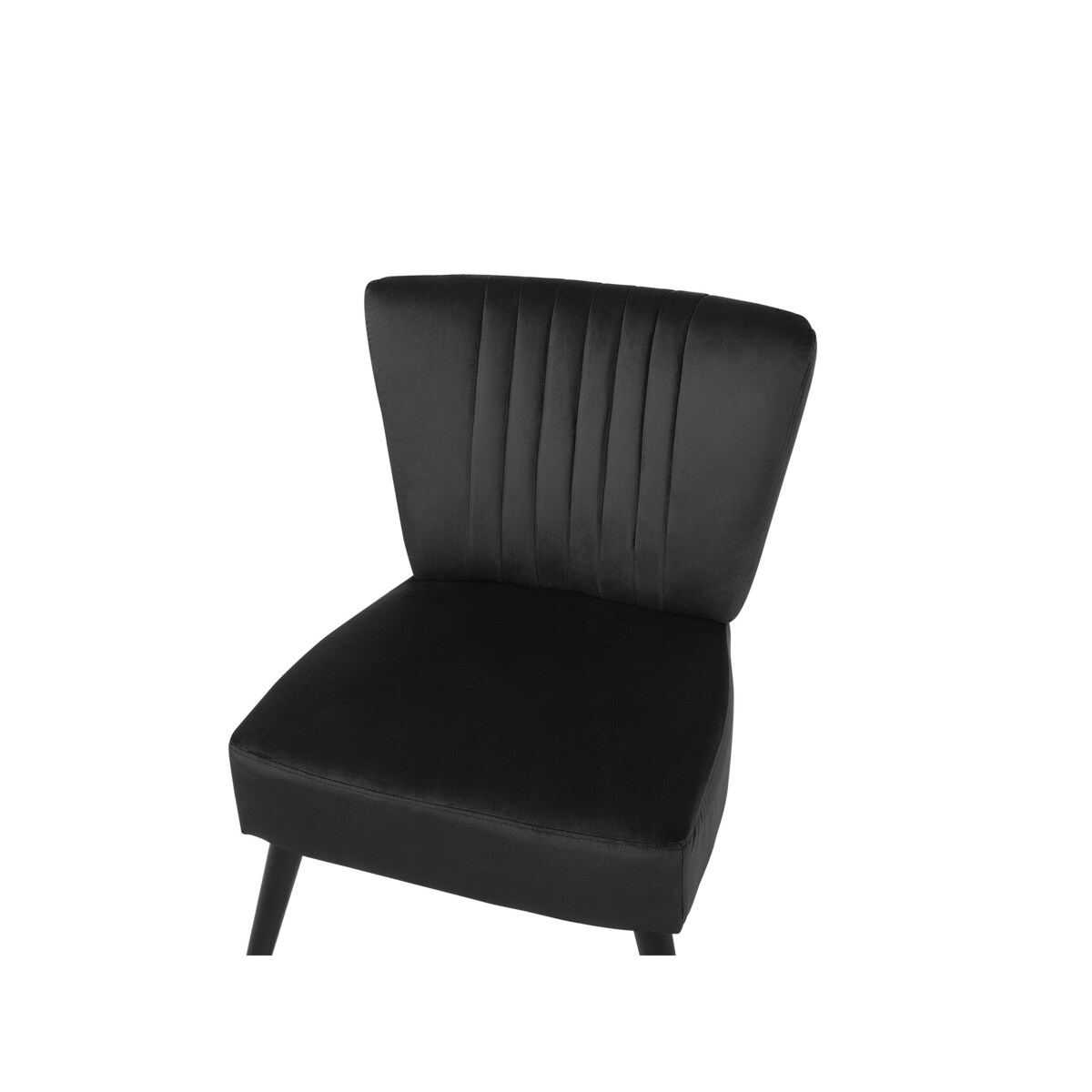 Fotel welurowy czarny VAASA