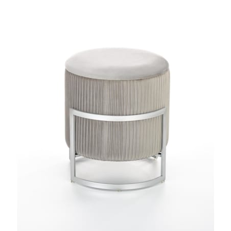 PUFA OKRĄGŁA Darbi szara ZE SCHOWKIEM srebrna podstawa