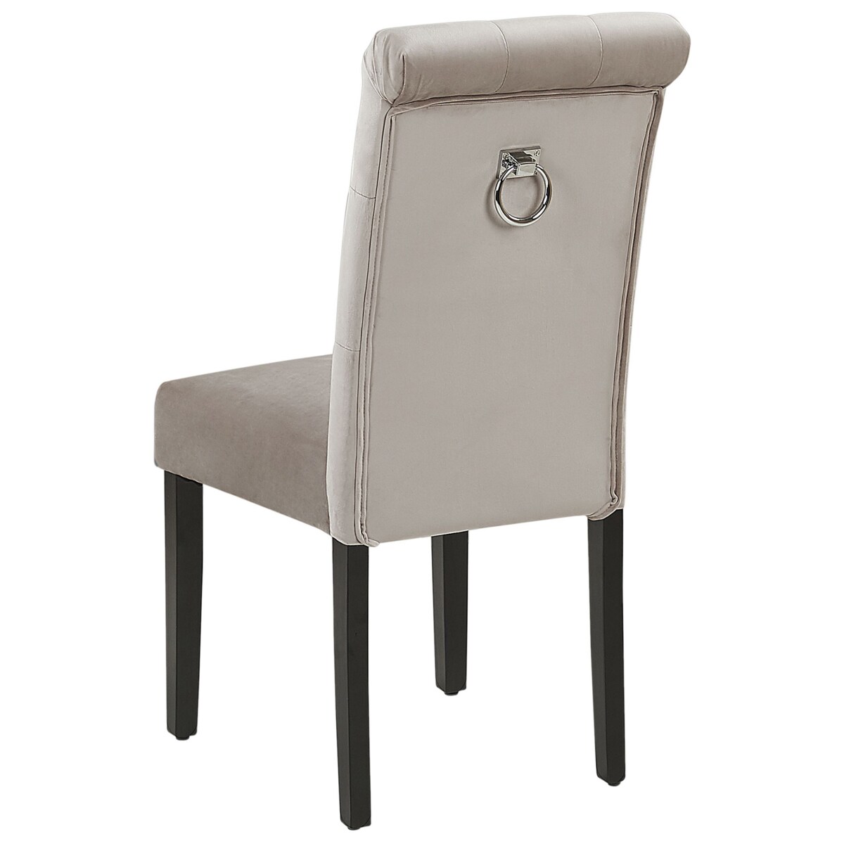 Zestaw 2 krzeseł do jadalni VELVA Welur Szary