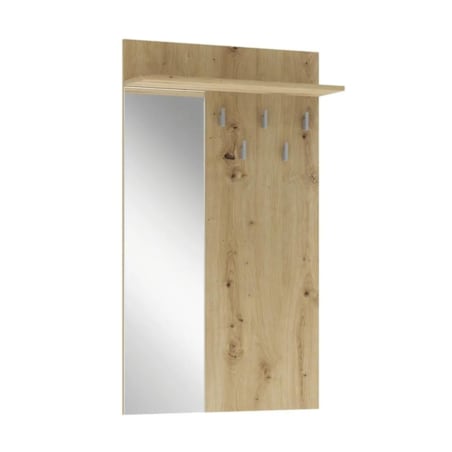 Wieszak ścienny LIMA PR-1 70cm dąb artisan z lustrem