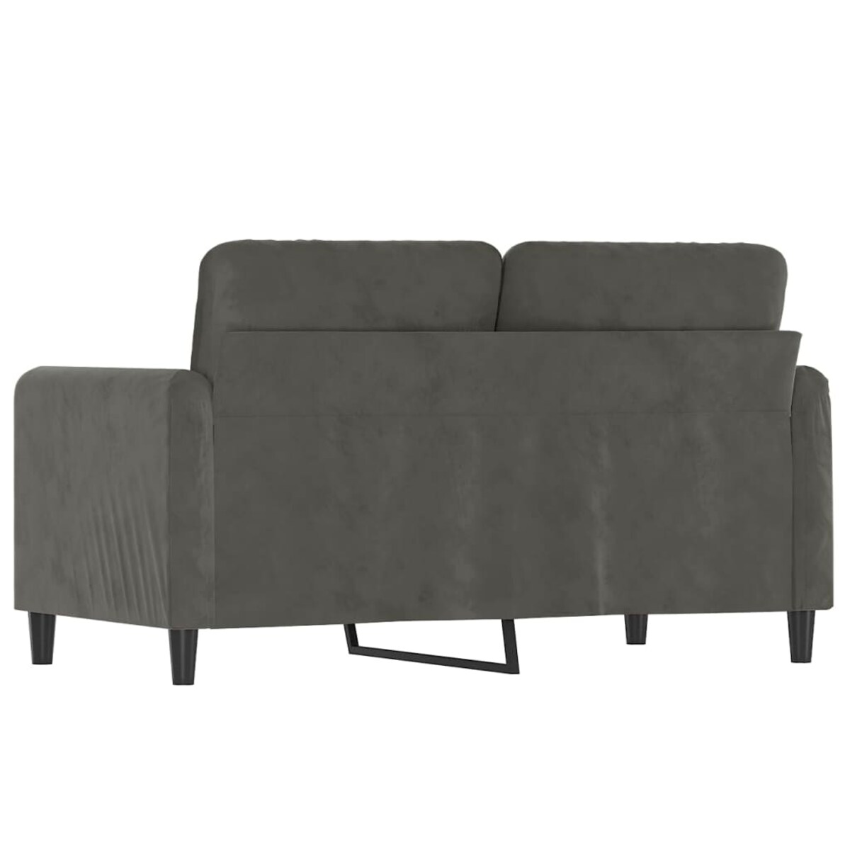 vidaXL Sofa 2-osobowa, ciemnoszary, 120 cm, tapicerowana aksamitem