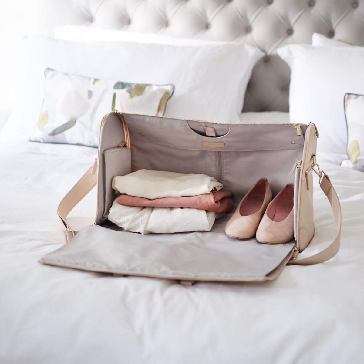 Torba weekendowa damska Stackers jasnoróżowa