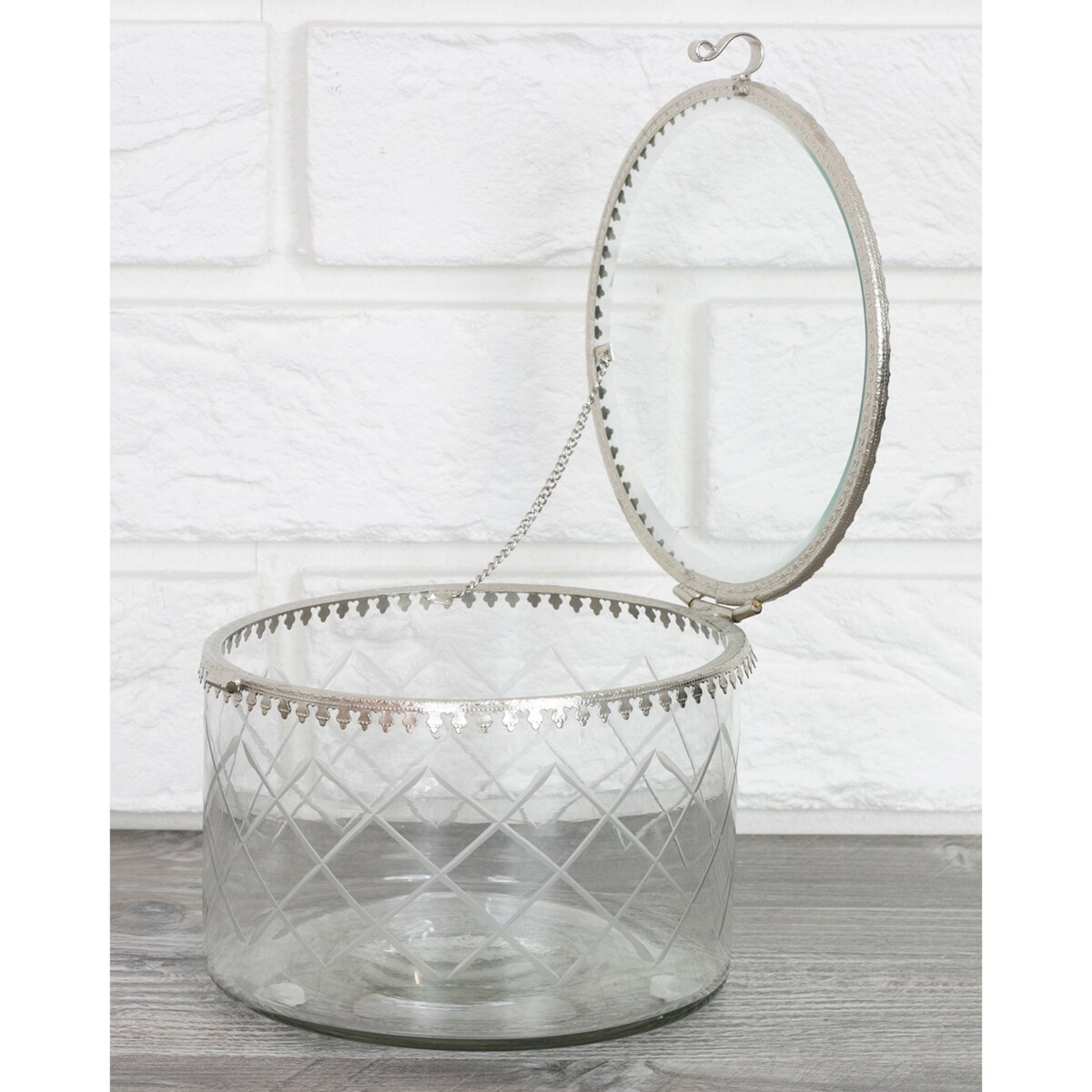 POJEMNIK na drobiazgi SZKLANY retro vintage 13cm