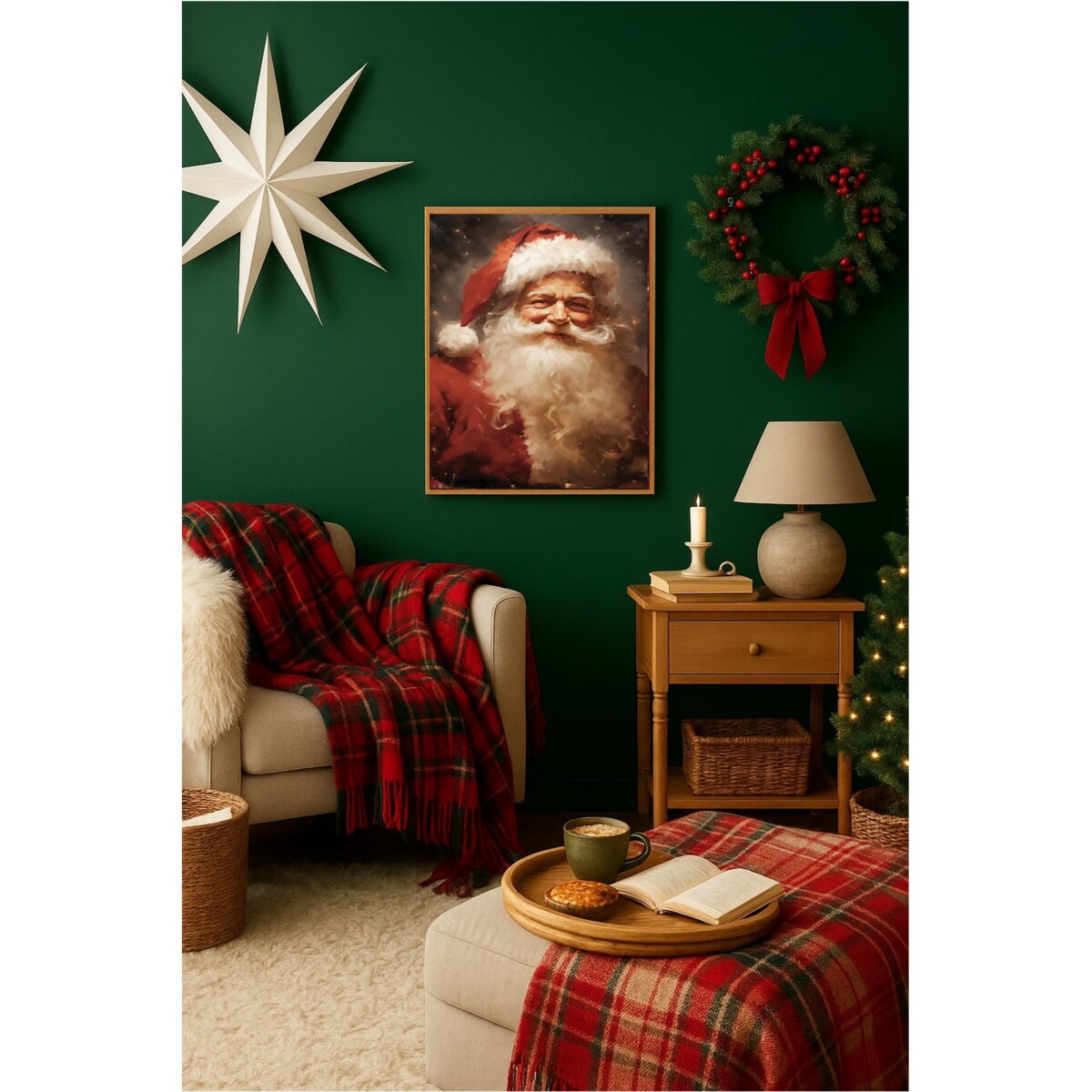 Poster Story, Plakat, Obraz - Radosny Święty Mikołaj, wymiary 30 x 42 cm