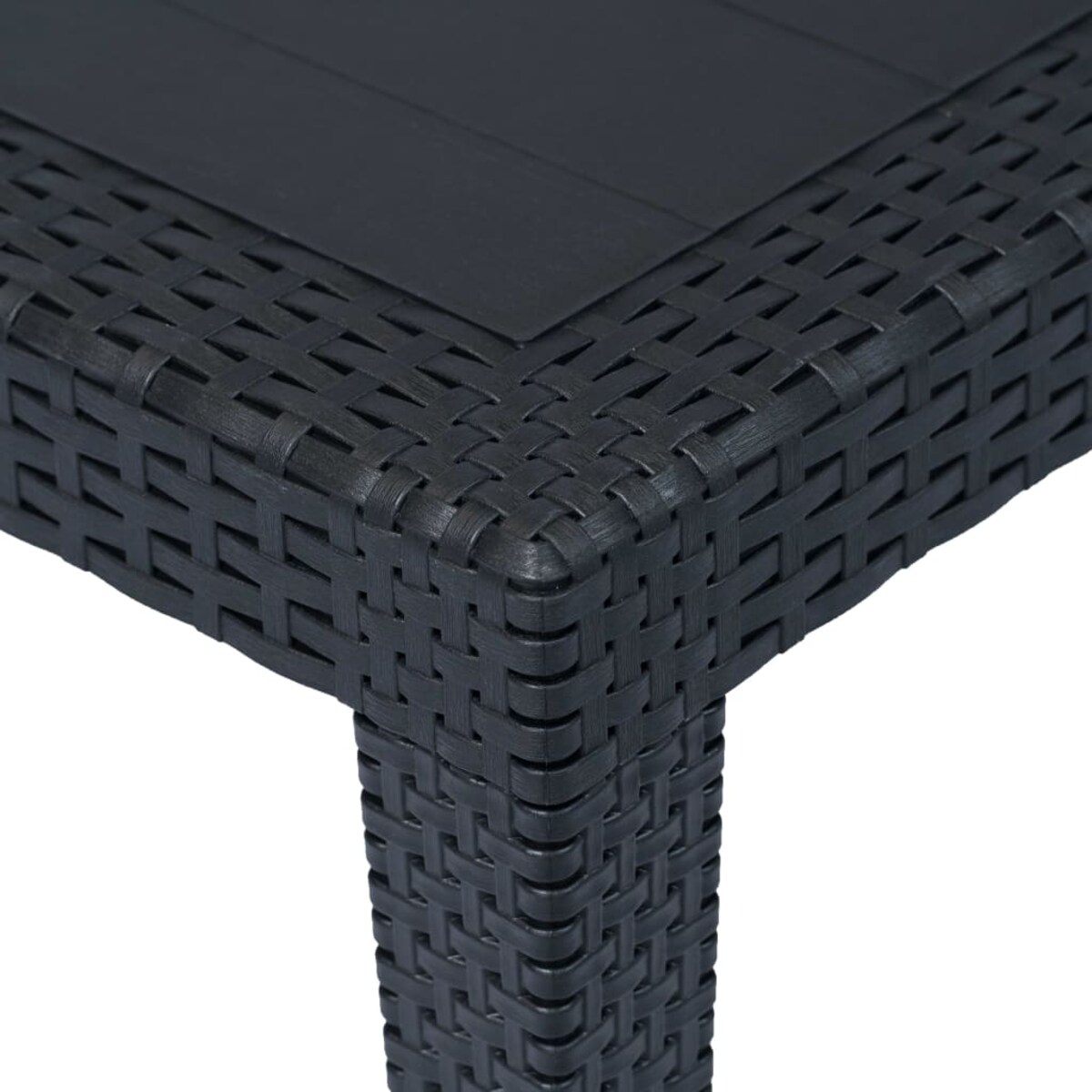 vidaXL Stół ogrodowy, antracytowy, 150x90x72 cm, plastikowy