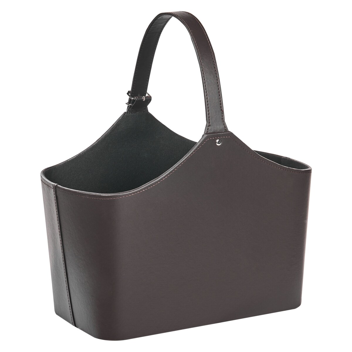 Kosz ekoskóra ciemnobrązowy ELAM