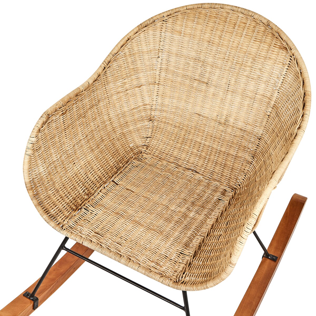 Zestaw 2 foteli bujanych LAVINIO Rattan Naturalny