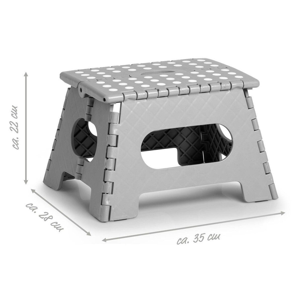 stołek antypoślizgowy składany, 35 x 28 x 22 cm, ZELLER