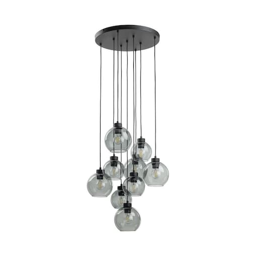 Lampa wisząca TK Lighting CUBUS GRAPHITE 10208, 9xE27, grafitowo-czarna, regulowana, 58 cm