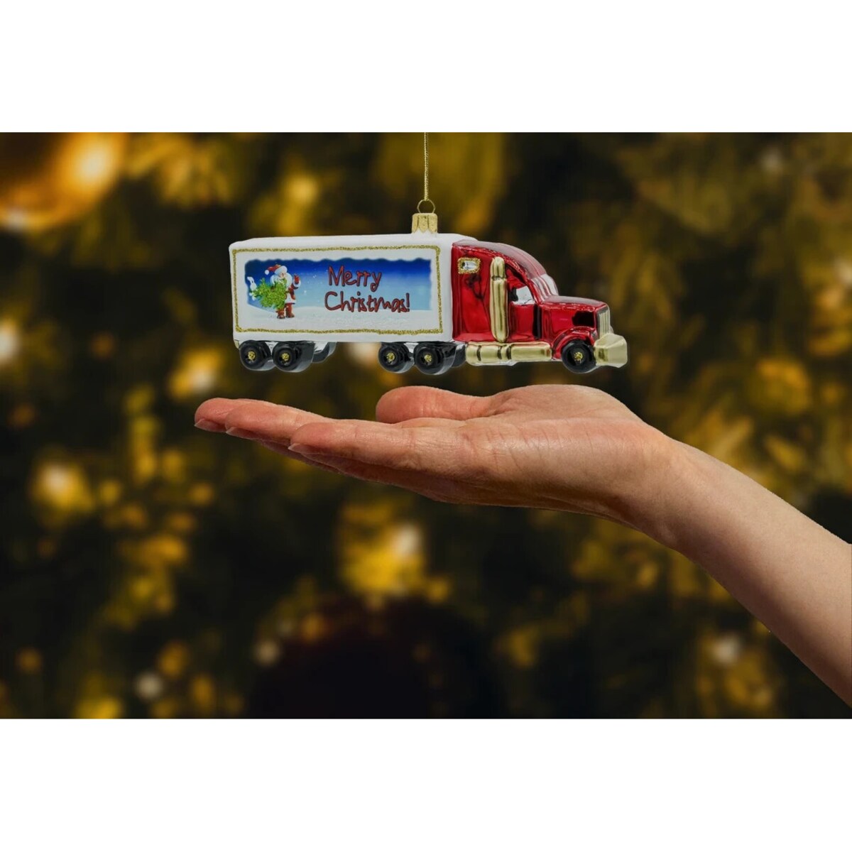 Bombka choinkowa: Ciężarówka Merry Christmas