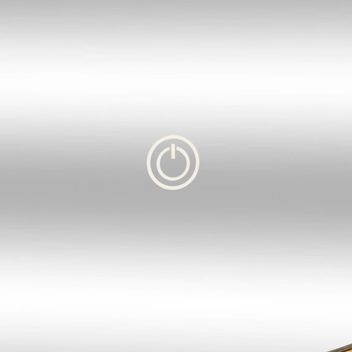 Lustro łazienkowe z oświetleniem LED, bambusowa rama, Ø 57 cm