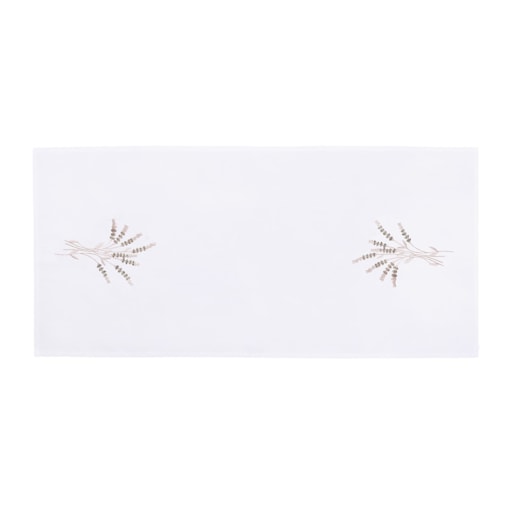 Konsimo CLIMAS Bieżnik plamoodporny, biały/kremowy