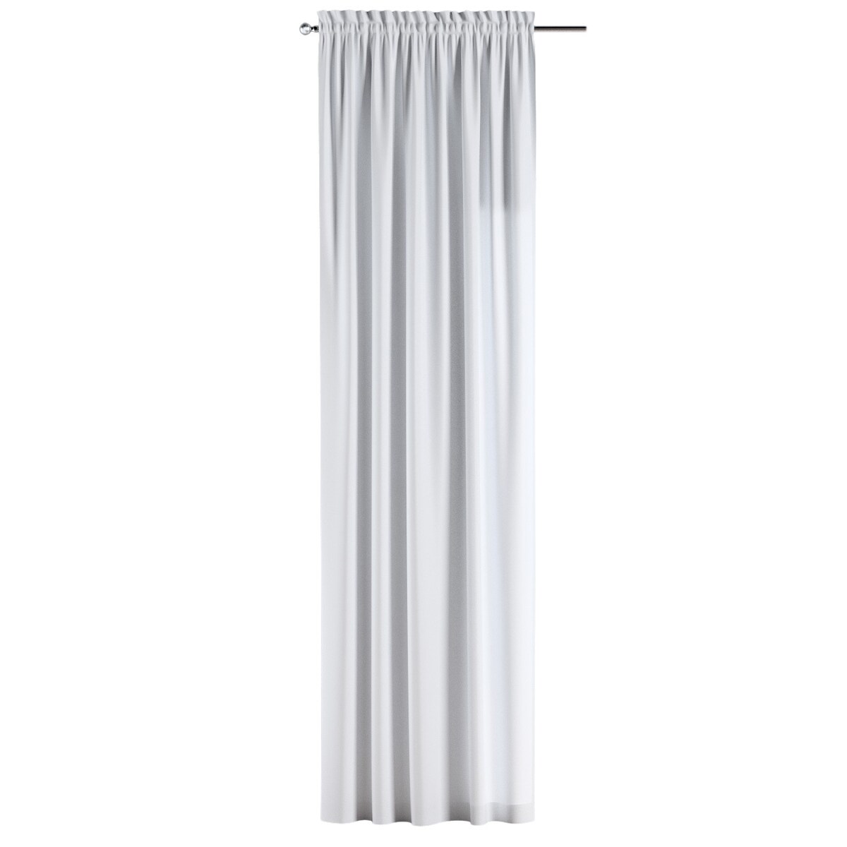 Zasłona na kanale z grzywką 1 szt. 130x245 biały z połyskiem