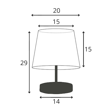 Lampka nocna na biurko lampa biurkowa LED z abażurem stożek PICOLO