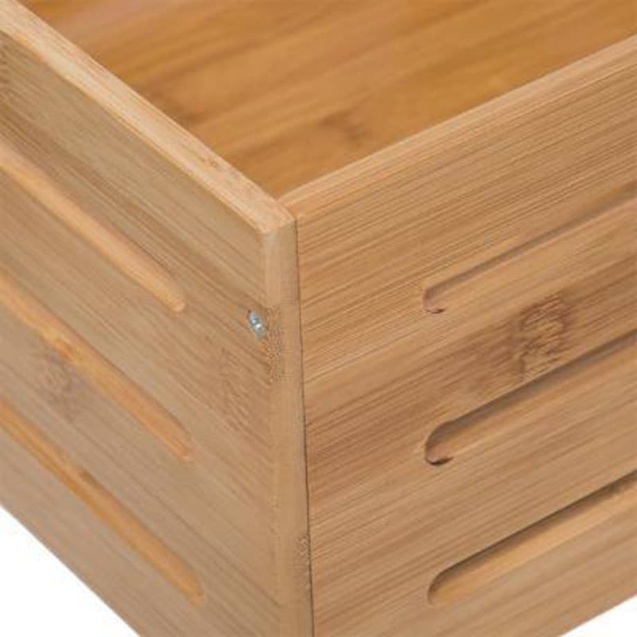 Drewniana skrzynka na balkon, bambusowa, 15 x 31 cm