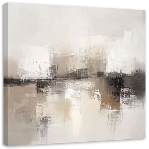 Feeby Obraz do salonu sypialni loft, Abstrakcja beżowy szary beton 60x60