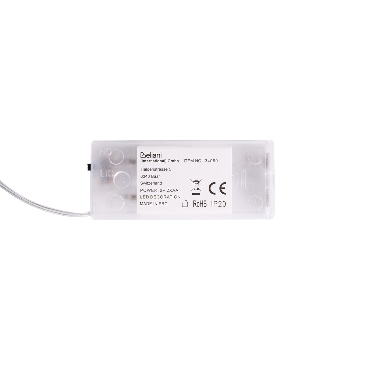 Zestaw 3 dekoracji wiszących LED KEITELE Wianek 25/30/35 cm Biały