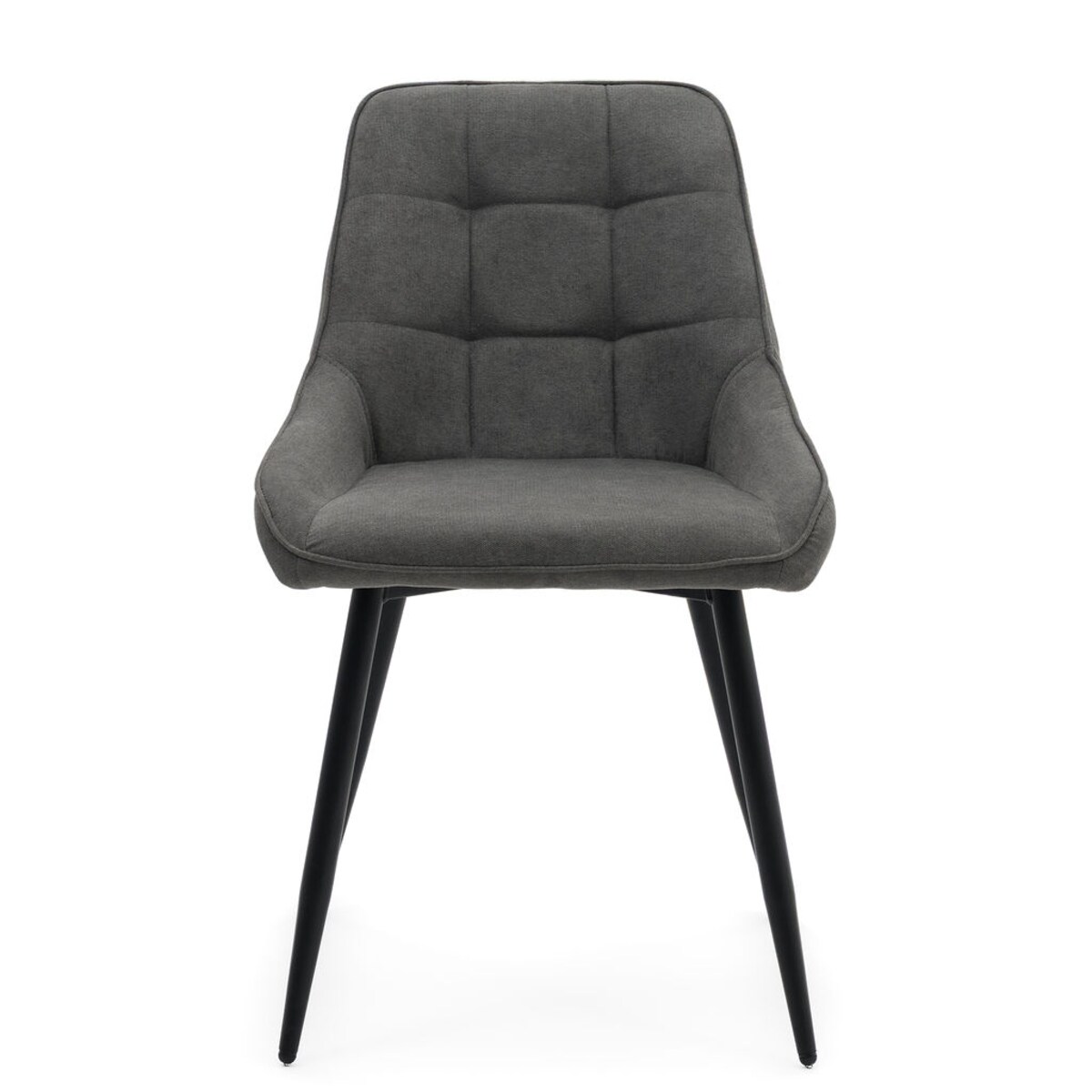 Krzesło LINO tapicerowane szare czarne nogi modne
