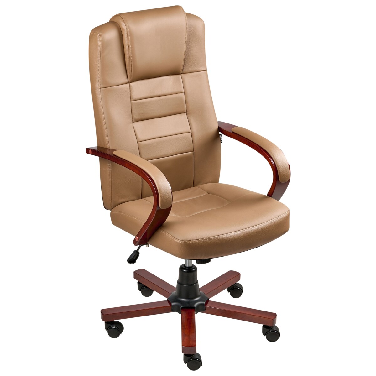 Fotel z masażem DIAMOND Z funkcją podgrzewania Skóra naturalna Jasnobrązowy